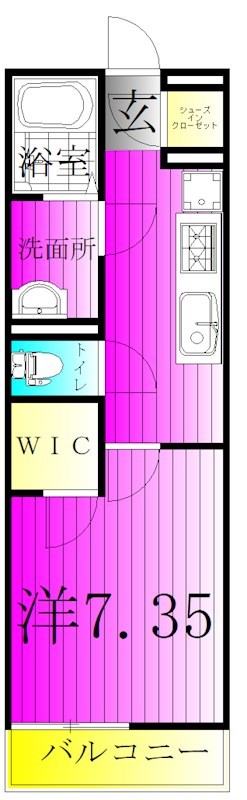 ヴィラ北柏 105号室 間取り