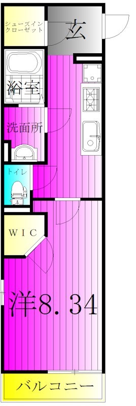 ヴィラ北柏 111号室 間取り