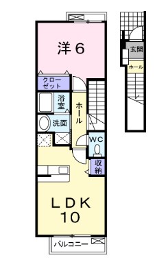 クラール 204号室 間取り