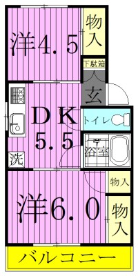ヤマサイコーポ3号棟 104号室 間取り