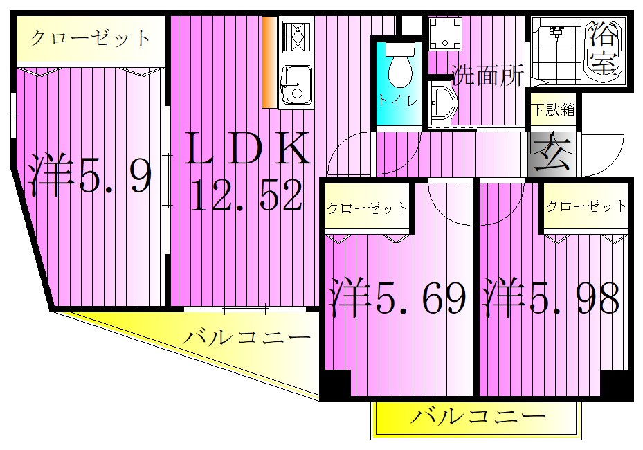 コンフォートパレス 間取り図