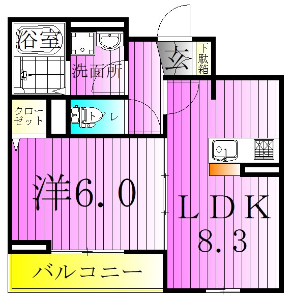 ルリアン谷中 間取り図