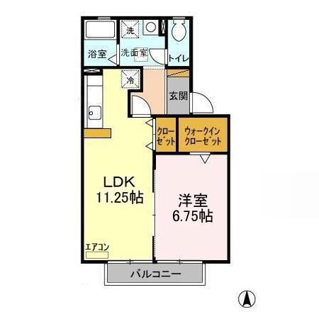 アルカンシェル 202号室 間取り