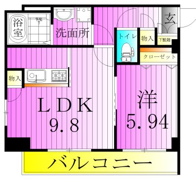 アーバハイツ六町2号館 間取り図