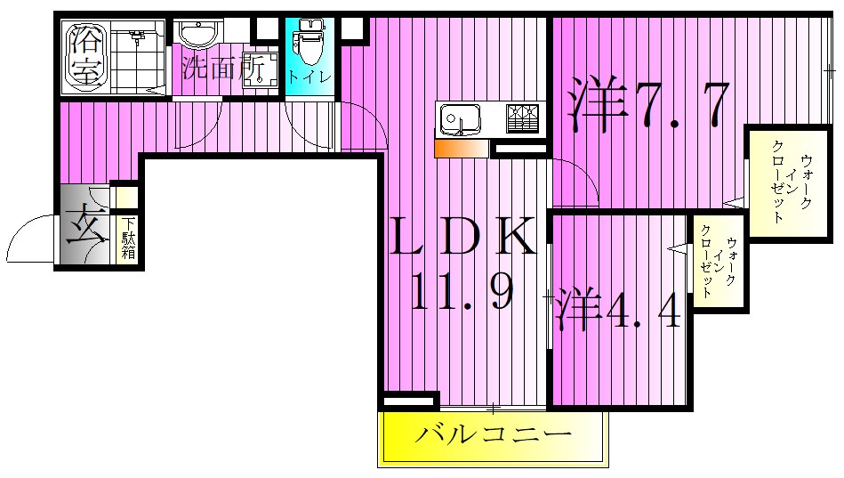 セレスティア扇Ⅱ 間取り図