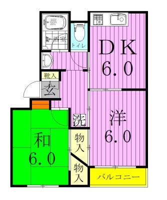 ラフィーヌ北小金 101号室 間取り