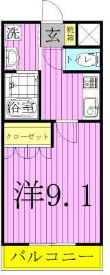 ヒルズ一本木 間取り図