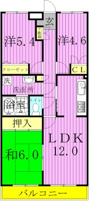 グレイスコート梅島 間取り図