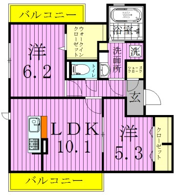 グランドゥール　シャルマン 間取り図