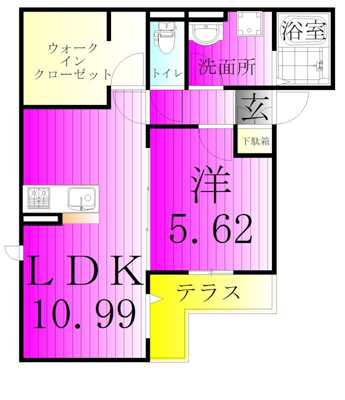 ルリアン綾瀬２ 間取り図