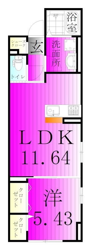 ルリアン綾瀬２ 間取り図