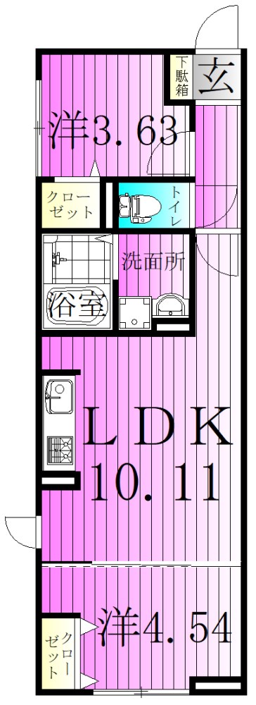 ルリアン綾瀬２ 間取り図
