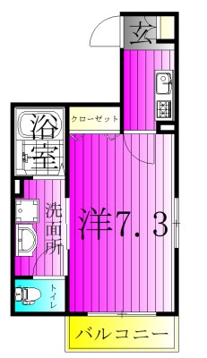 AJ南柏SouthⅤ 302号室 間取り