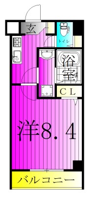 K RESIDENCE 柏 406号室 間取り