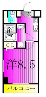 K RESIDENCE 柏 802号室 間取り