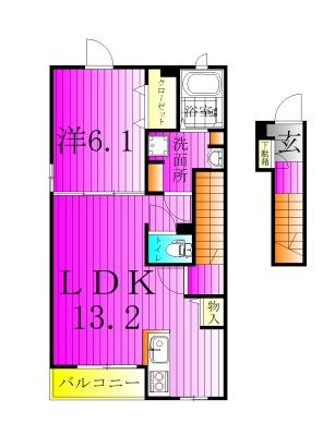 ノーブルＭ 205号室 間取り
