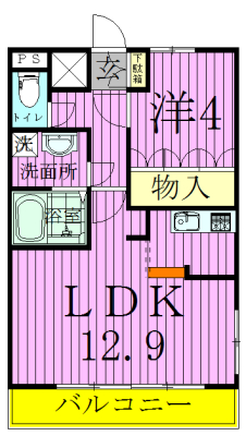 アメニティ　ヒルズ 102号室 間取り
