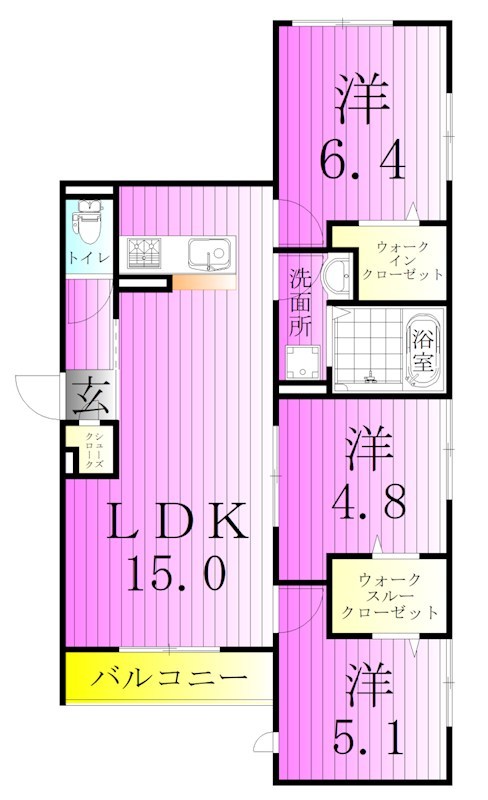 ルリアン保木間 間取り図