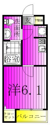 REVE柏 102号室 間取り