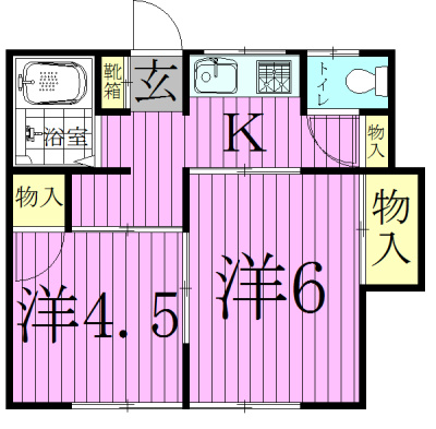 グレースサンヨーＢ棟 202号室 間取り
