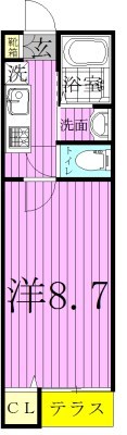 Pastel～パステル～ 203号室 間取り