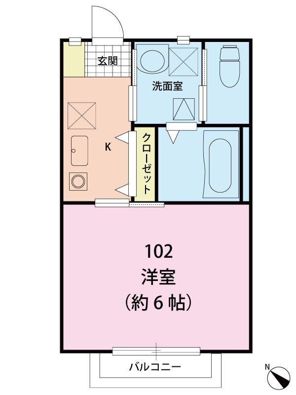 ALIVIE EAST新松戸  102号室 間取り