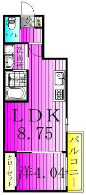 ルノン柏 301号室 間取り