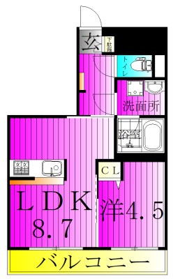 H&K KASHIWA HILLS 701号室 間取り