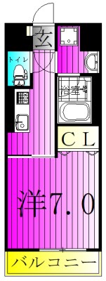 H&K KASHIWA HILLS 402号室 間取り