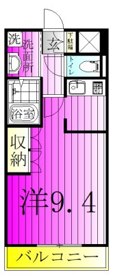 グリーンキャッスルⅡ 105号室 間取り
