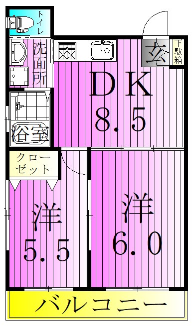 サンコーポ梅島 間取り図