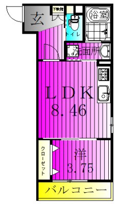 New Maison南流山 101号室 間取り