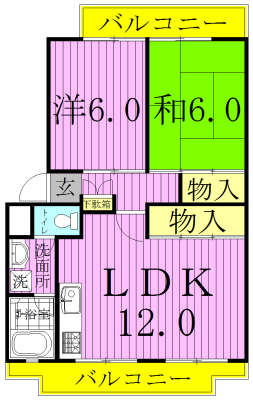 パークシティ白扇　２号棟 109号室 間取り