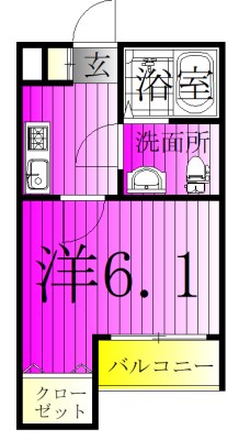 Claire天王台 203号室 間取り
