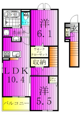 エストレラⅠ 203号室 間取り
