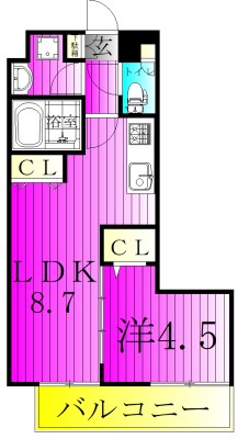 LEVICIA BLDG.Ⅱ 315号室 間取り