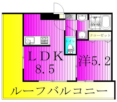 LEVICIA BLDG.Ⅱ 513号室 間取り