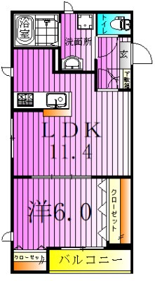 ラシーネ扇クローバー 間取り図