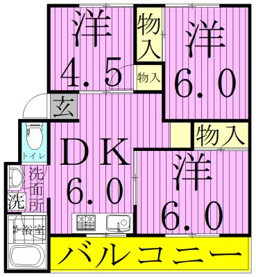 源七第一コーポラス 106号室 間取り