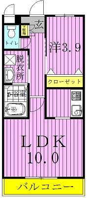 ガナドール 202号室 間取り