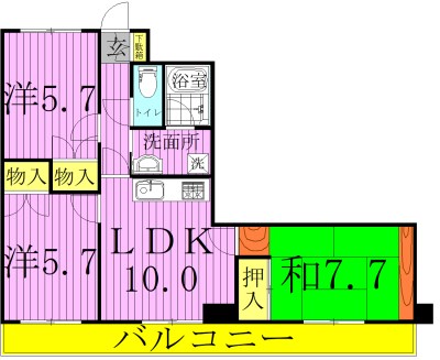 染谷エステートビル 701号室 間取り