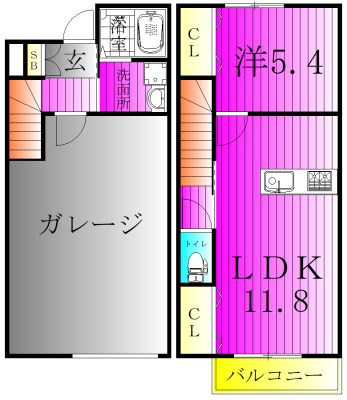 Lumirea　Ⅲ 102号室 間取り