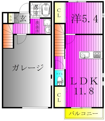 Lumirea　Ⅳ 101号室 間取り
