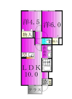 クライノモー1 103号室 間取り