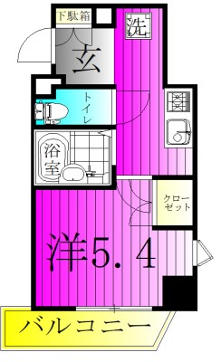 CLAREGRACE松戸 704号室 間取り