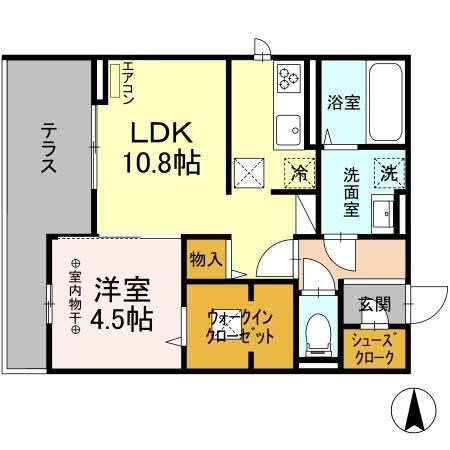 アベニール 111号室 間取り