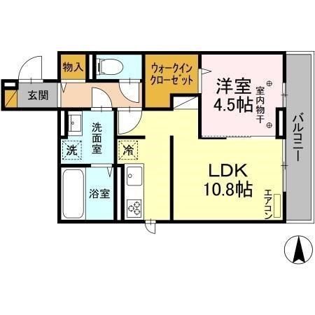 アベニール 306号室 間取り