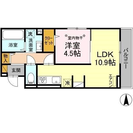 アベニール 310号室 間取り