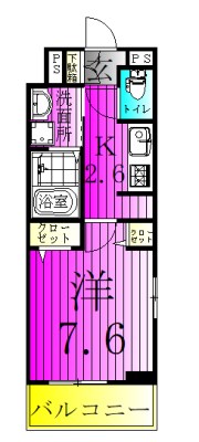 ラビット 301号室 間取り