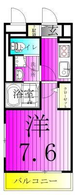 カーサファミリア 205号室 間取り